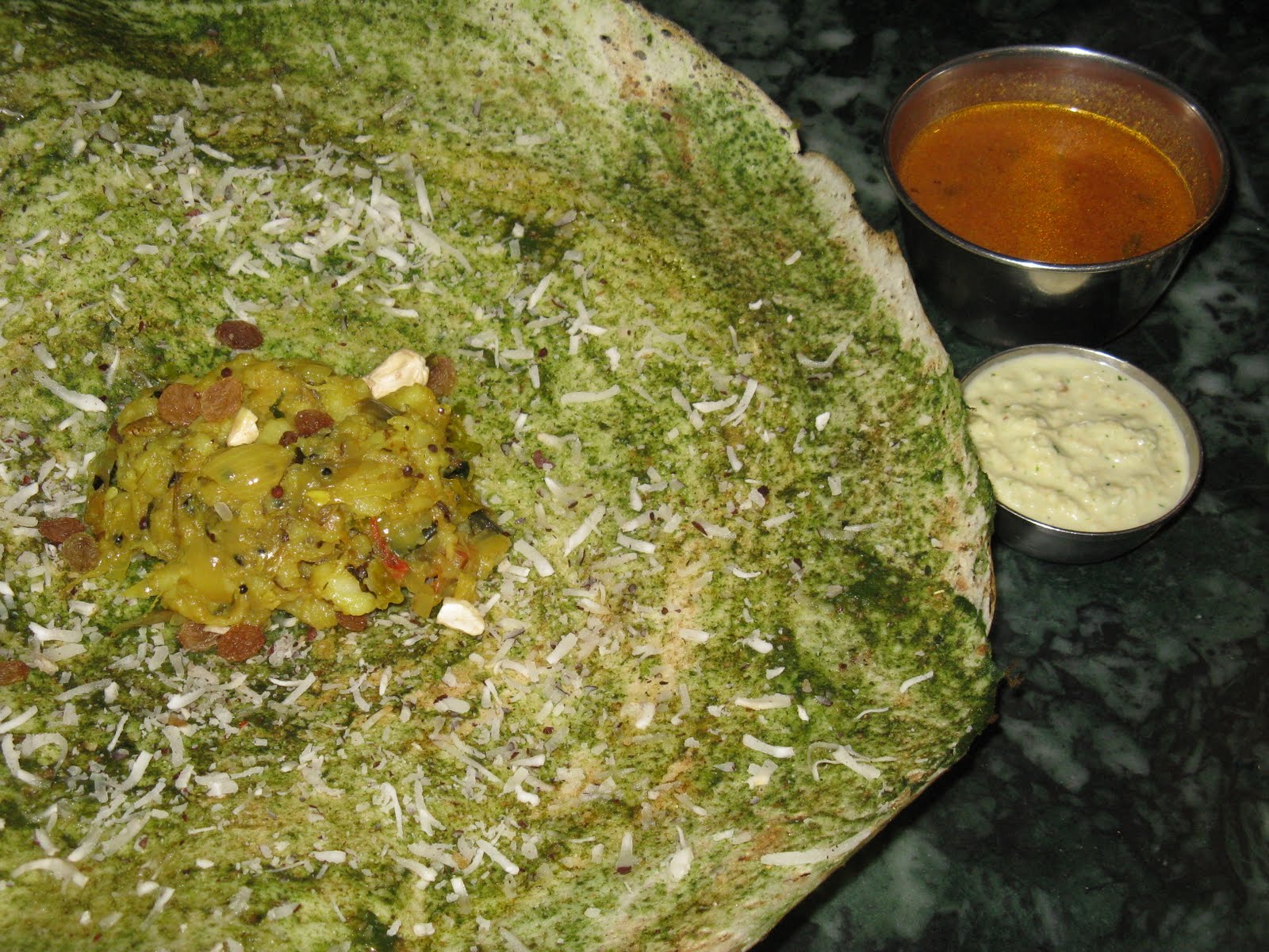 Spinach Masala Dosai
